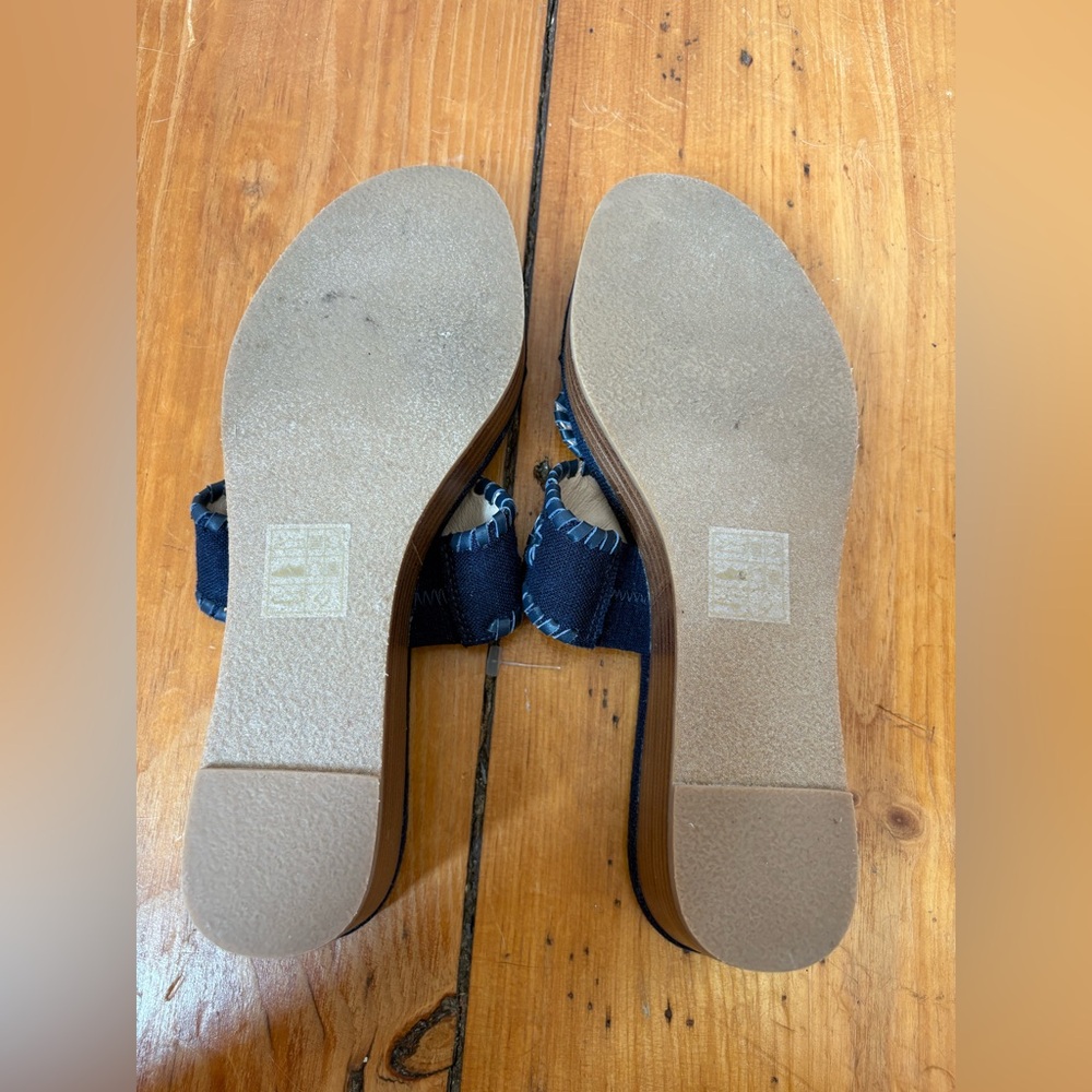NWOT Jack Rogers Platform Wedge Flip Flop Sandals in Denim, US Women’s Size 8.5 - Picture 9 of 10